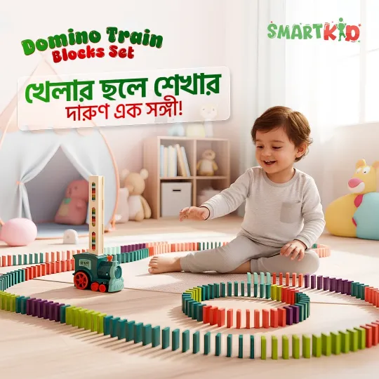 Domino Train Blocks Set Building And Stacking Toy